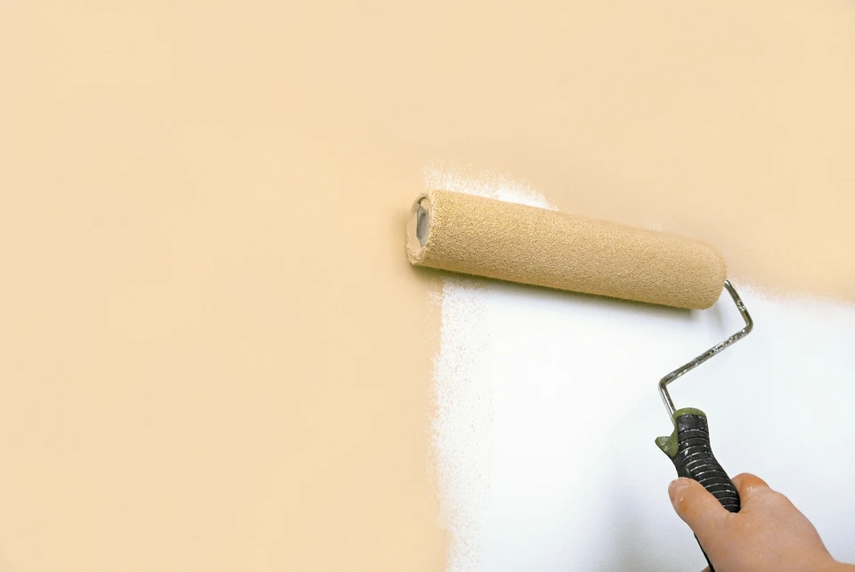 gros plan sur la décoration peint le mur dans des couleurs tendance